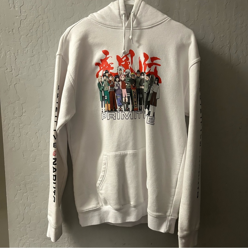 Primitive x Naruto White Sweatshirt Hoodie